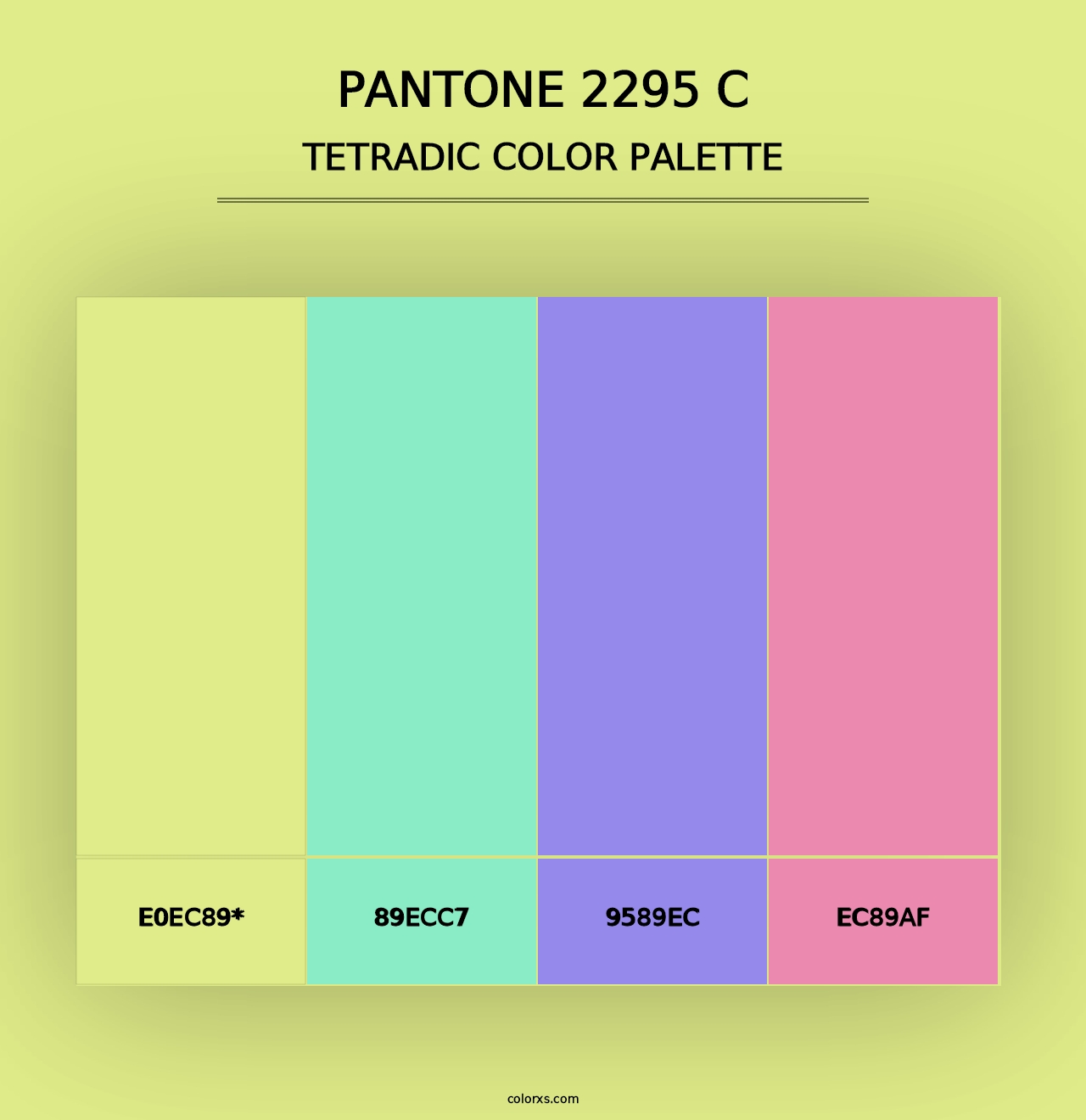 PANTONE 2295 C - Tetradic Color Palette