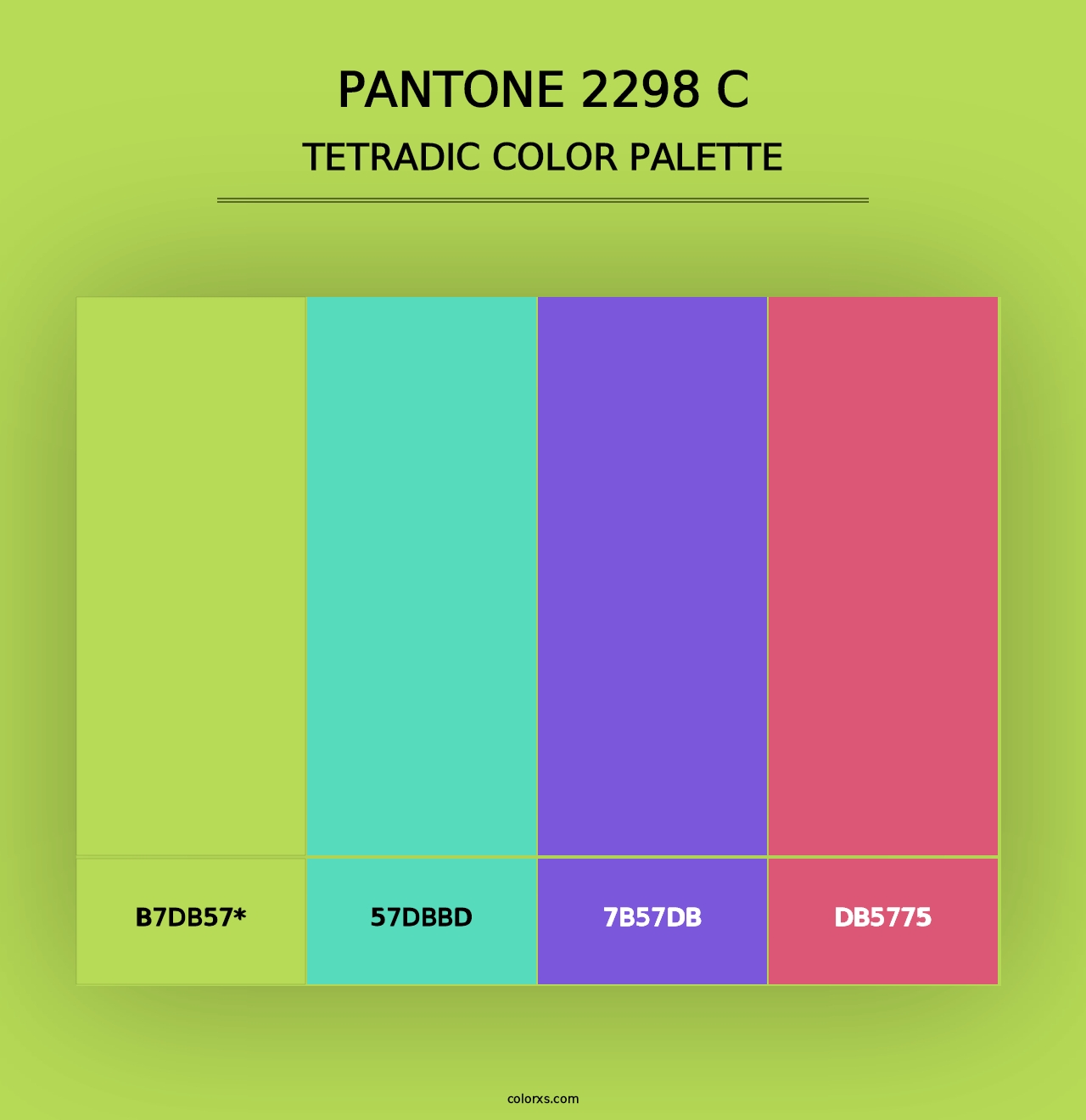 PANTONE 2298 C - Tetradic Color Palette