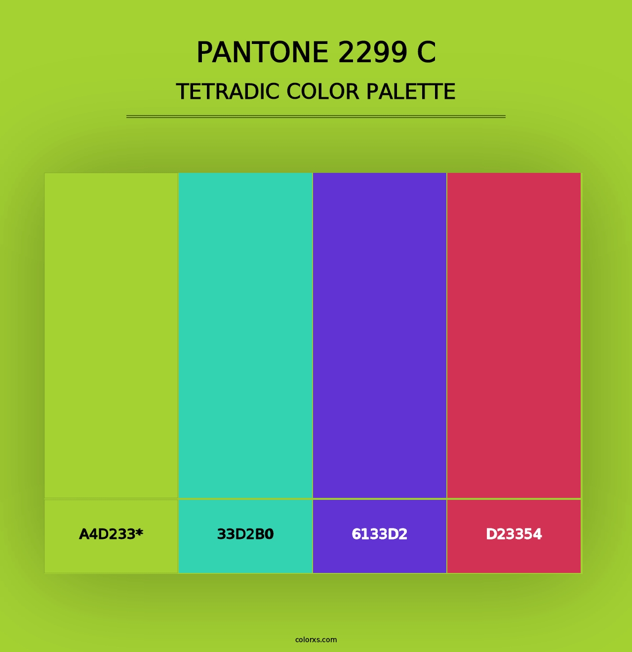 PANTONE 2299 C - Tetradic Color Palette