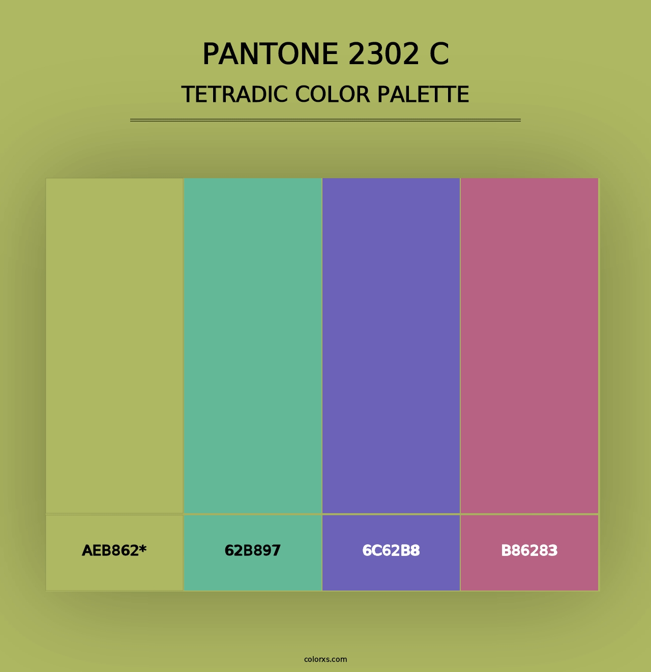 PANTONE 2302 C - Tetradic Color Palette