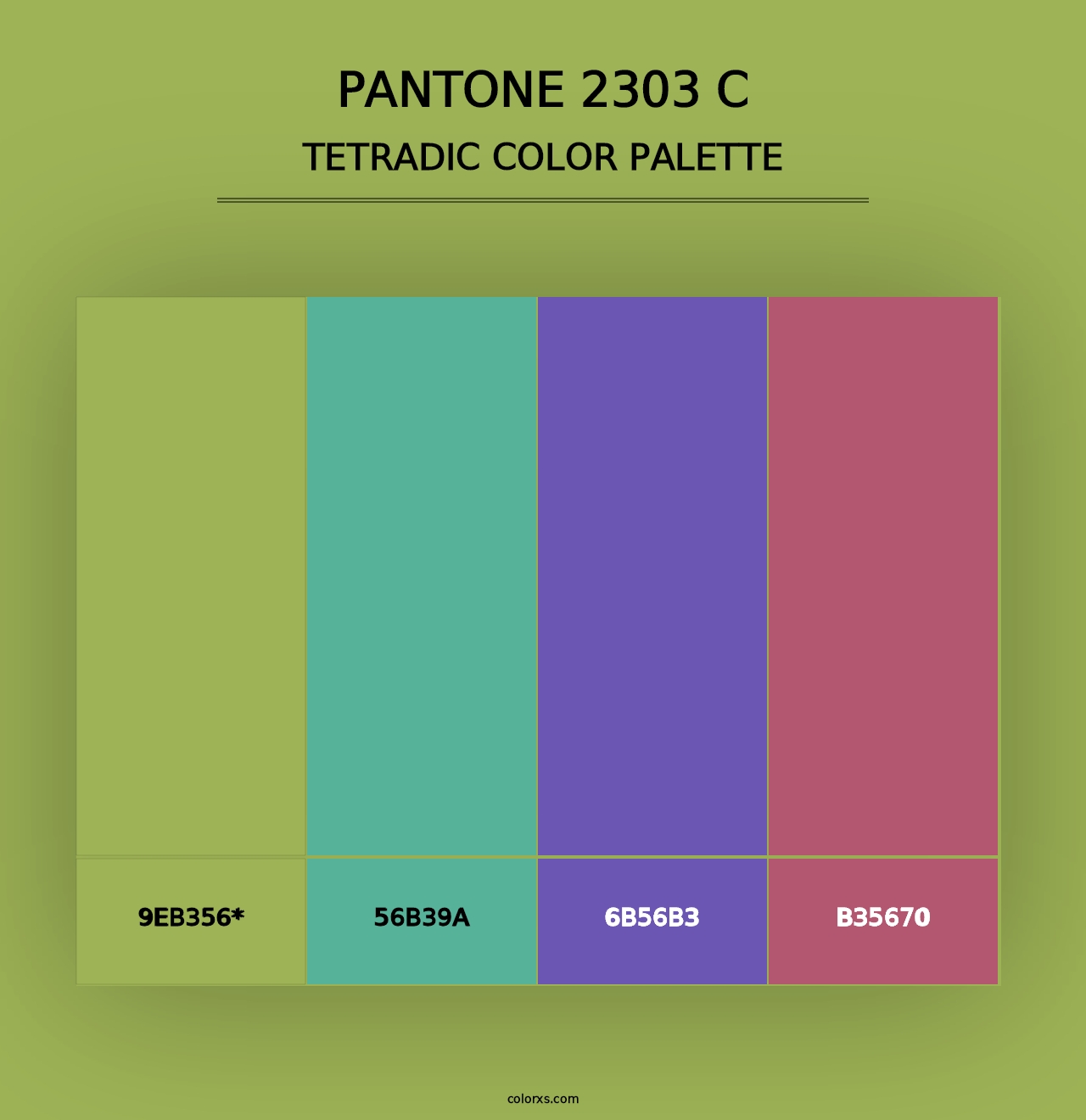 PANTONE 2303 C - Tetradic Color Palette