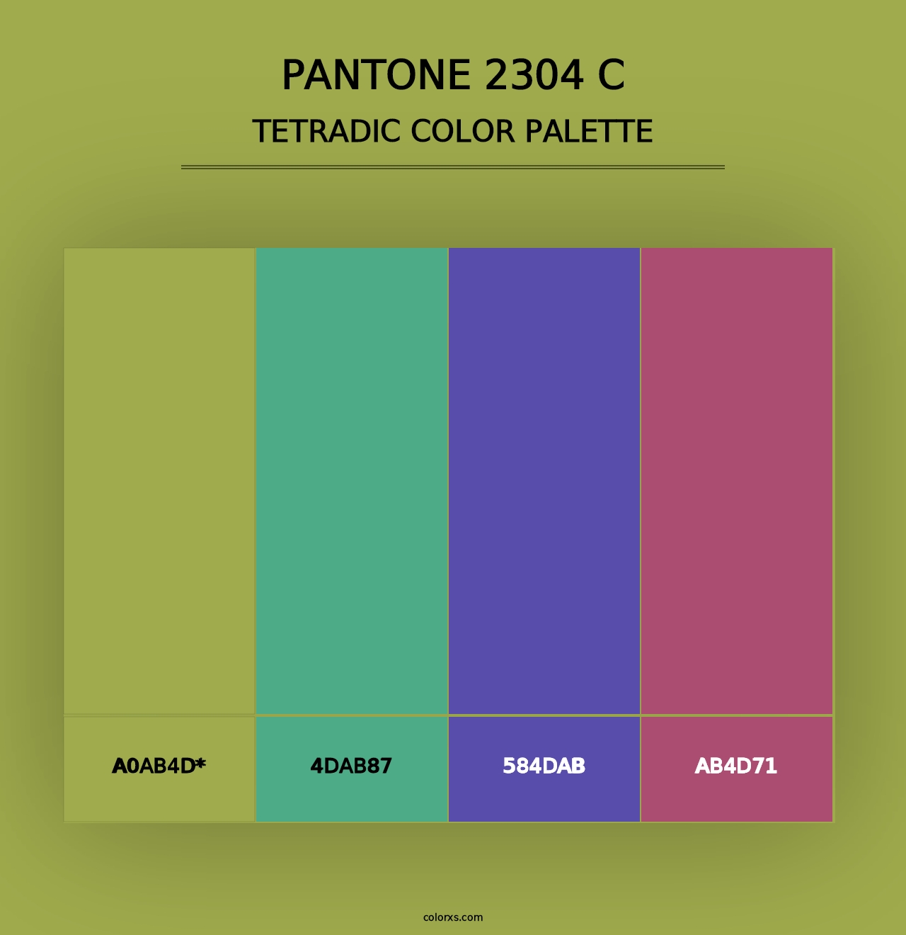 PANTONE 2304 C - Tetradic Color Palette