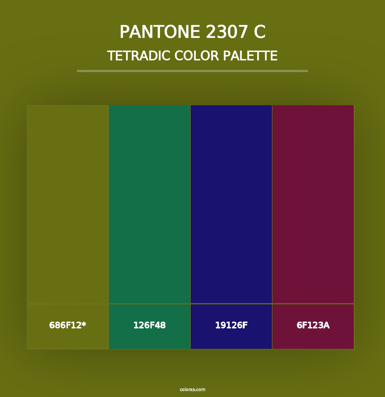 PANTONE 2307 C - Tetradic Color Palette