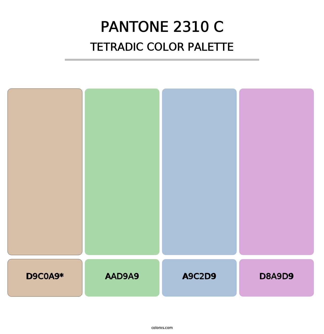 PANTONE 2310 C - Tetradic Color Palette