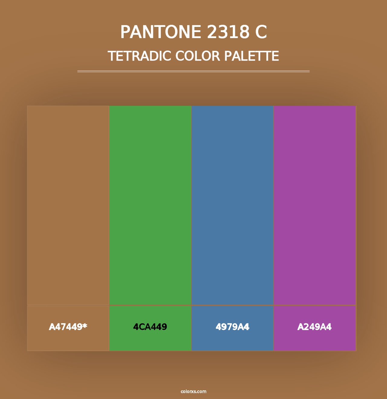 PANTONE 2318 C - Tetradic Color Palette