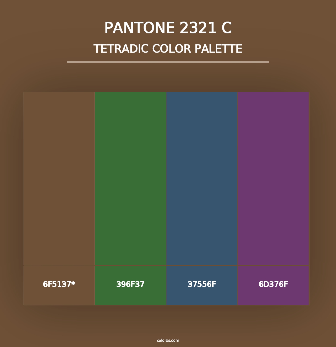 PANTONE 2321 C - Tetradic Color Palette