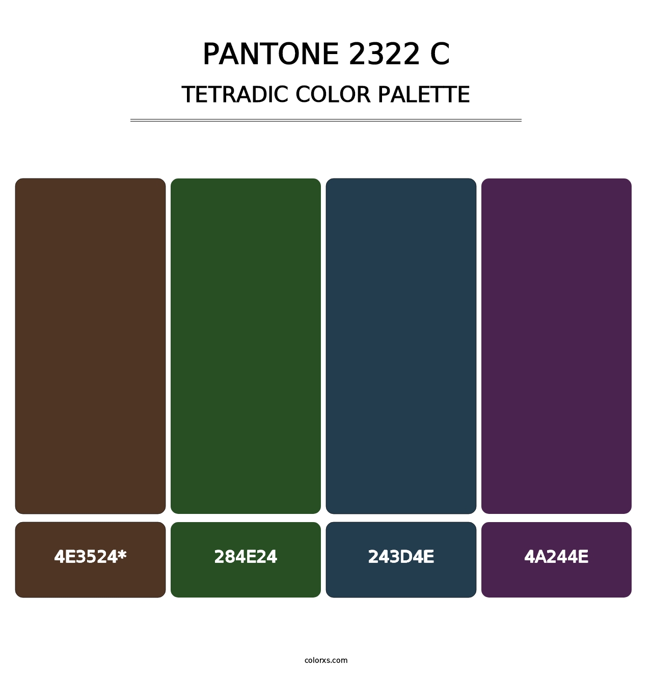 PANTONE 2322 C - Tetradic Color Palette