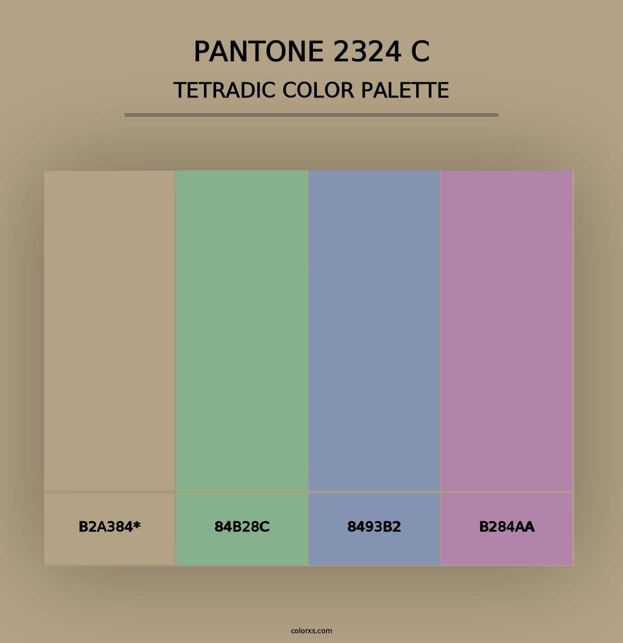 PANTONE 2324 C - Tetradic Color Palette