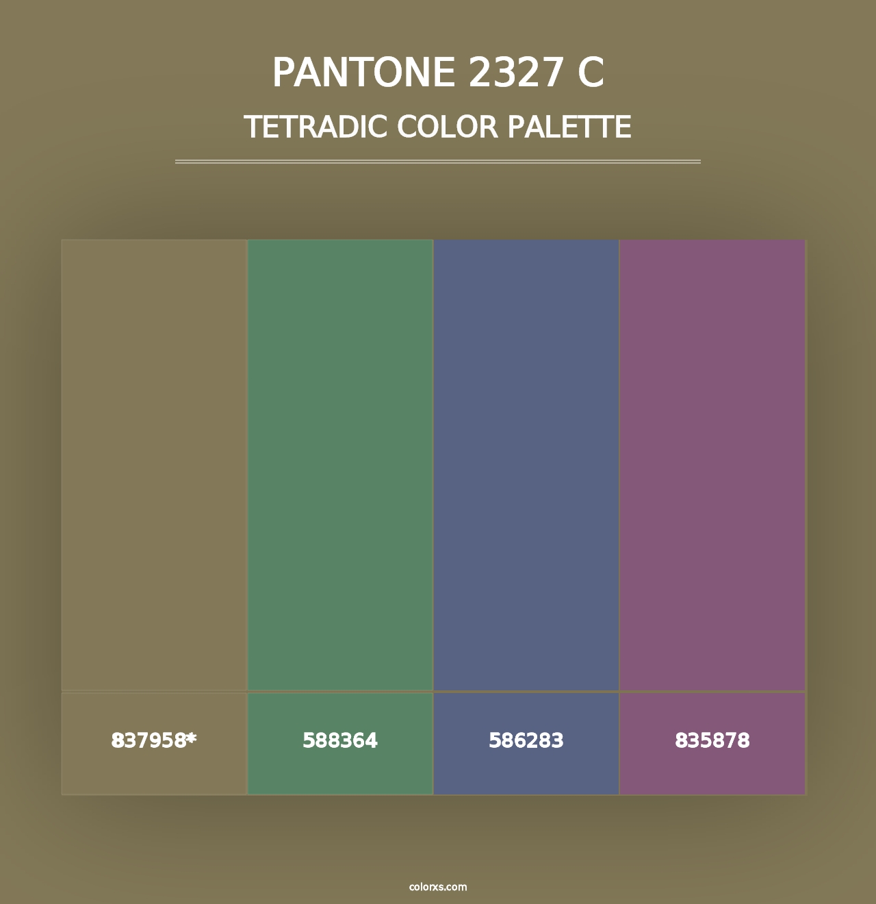 PANTONE 2327 C - Tetradic Color Palette