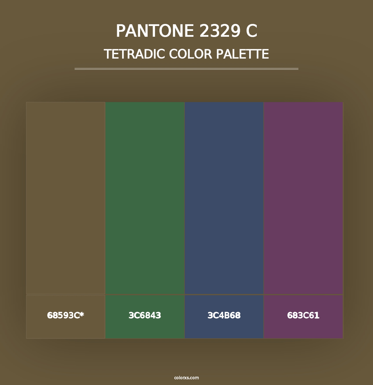 PANTONE 2329 C - Tetradic Color Palette