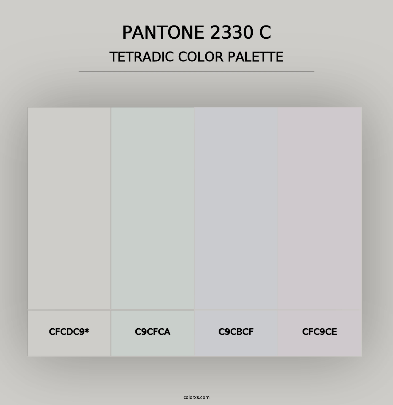 PANTONE 2330 C - Tetradic Color Palette