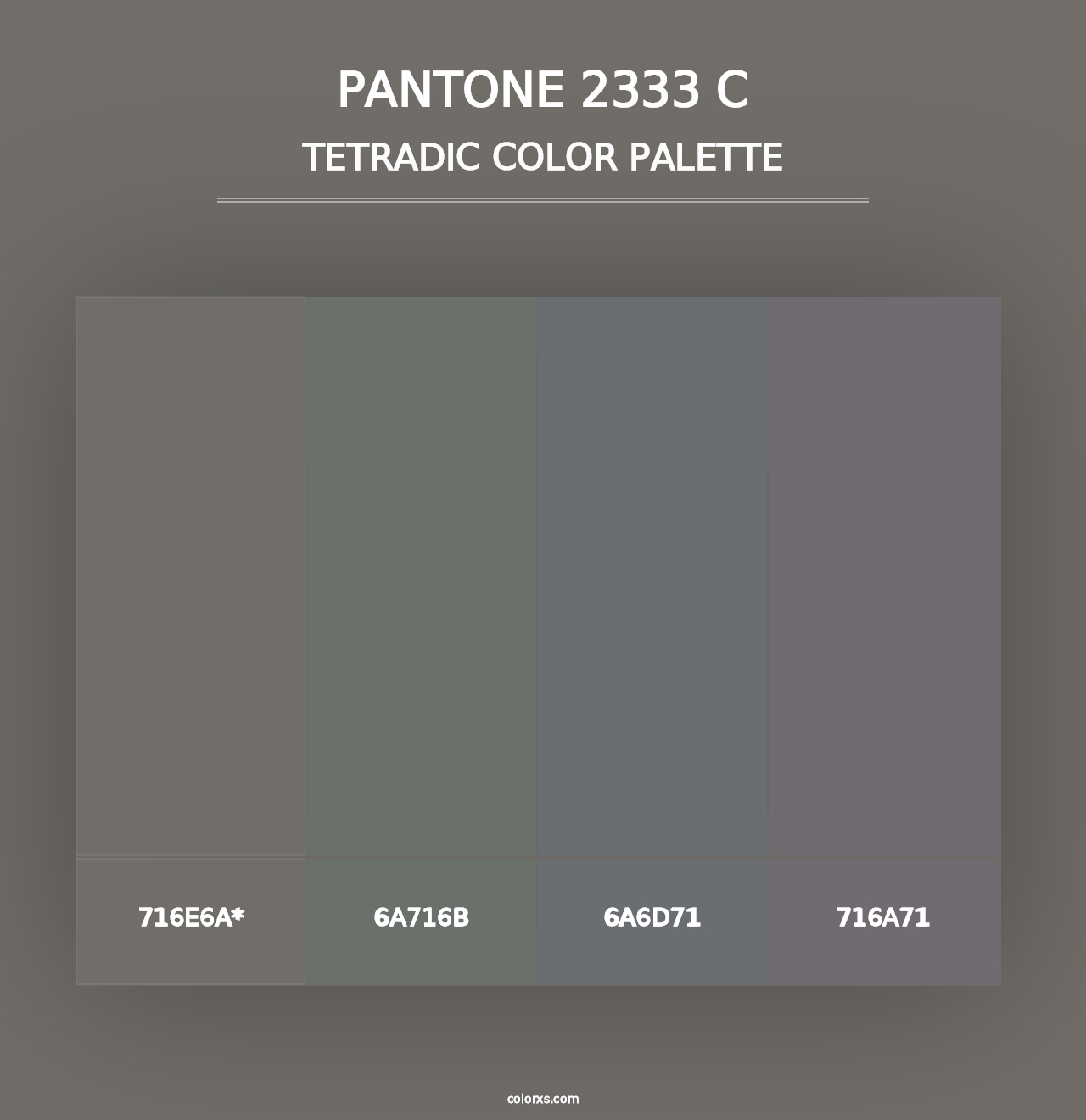 PANTONE 2333 C - Tetradic Color Palette