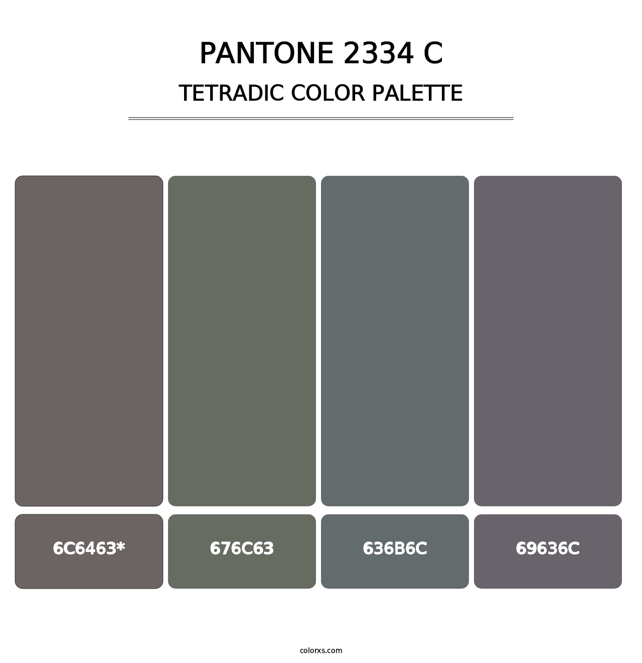 PANTONE 2334 C - Tetradic Color Palette