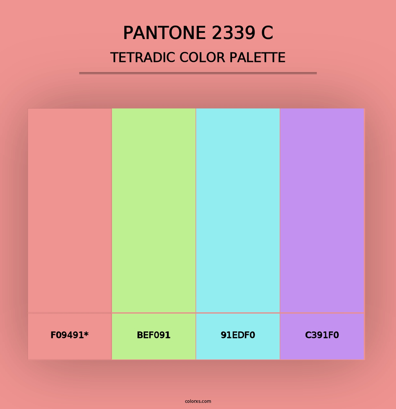 PANTONE 2339 C - Tetradic Color Palette