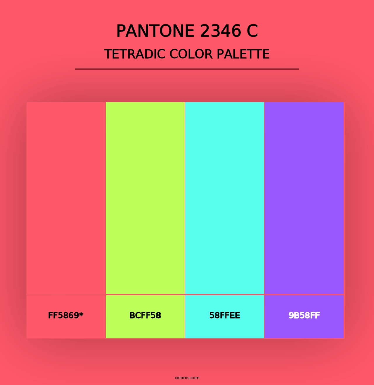 PANTONE 2346 C - Tetradic Color Palette