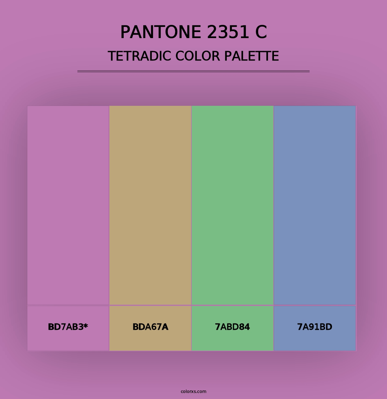 PANTONE 2351 C - Tetradic Color Palette