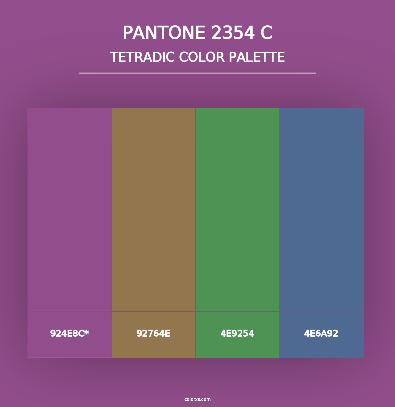 PANTONE 2354 C - Tetradic Color Palette