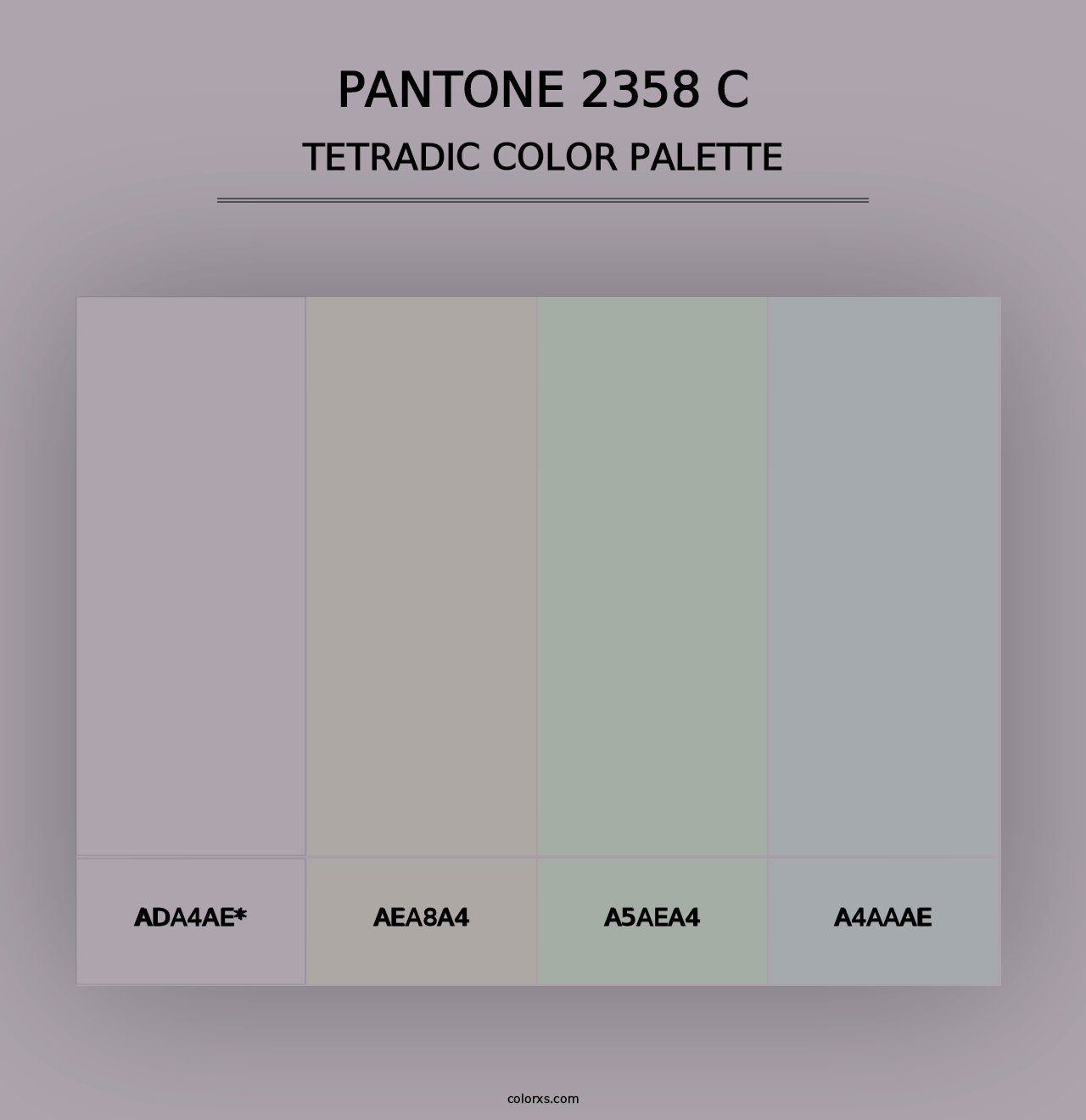 PANTONE 2358 C - Tetradic Color Palette