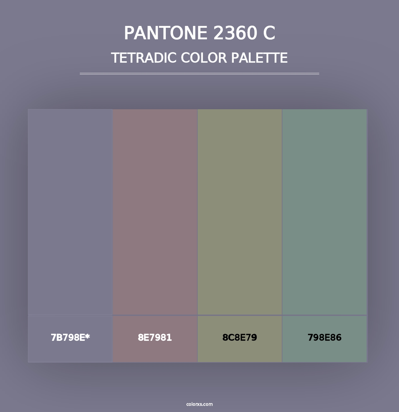 PANTONE 2360 C - Tetradic Color Palette