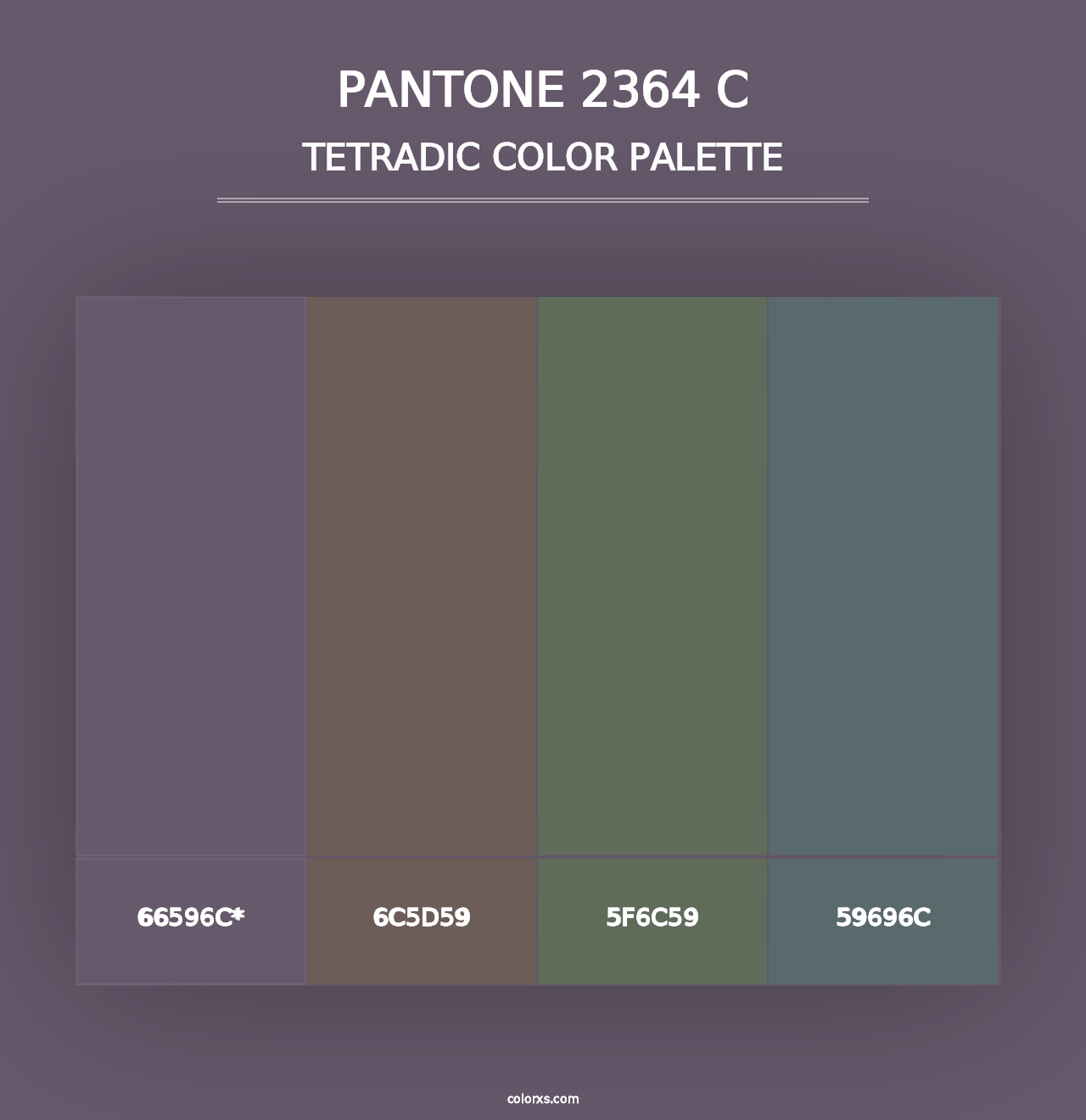 PANTONE 2364 C - Tetradic Color Palette