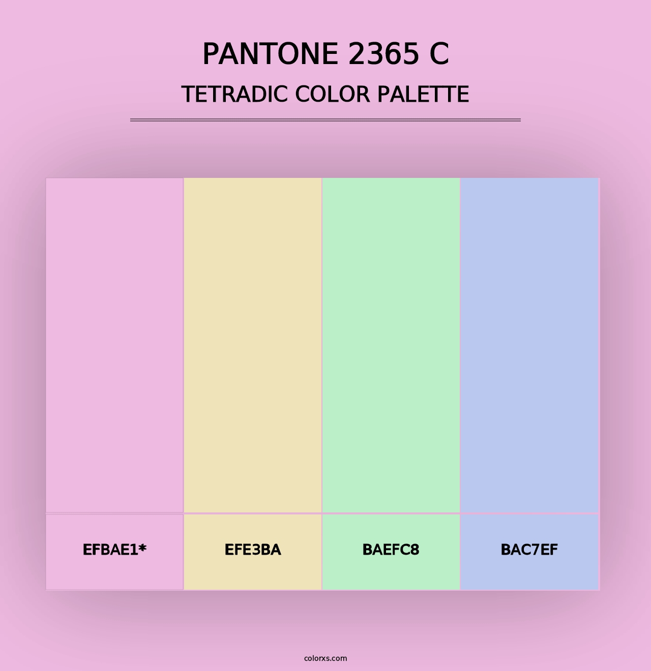 PANTONE 2365 C - Tetradic Color Palette