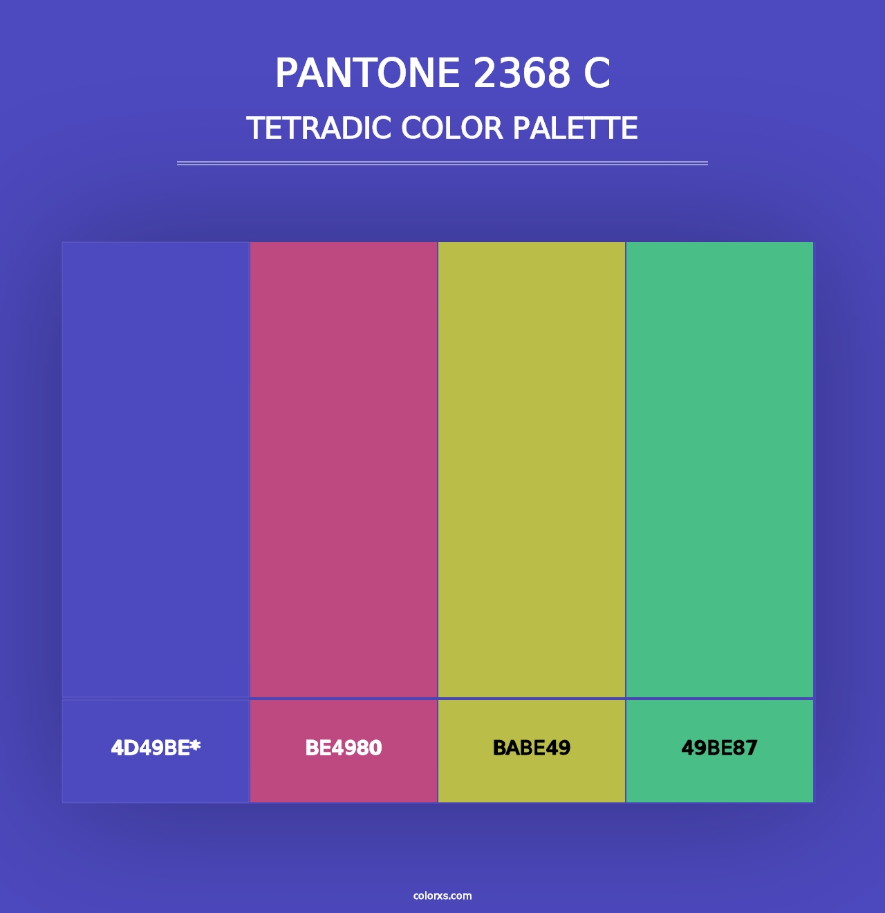 PANTONE 2368 C - Tetradic Color Palette