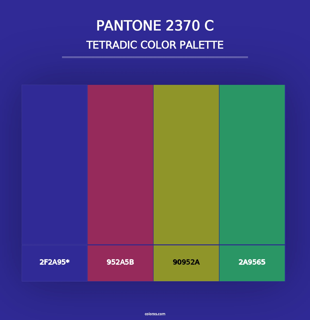 PANTONE 2370 C - Tetradic Color Palette