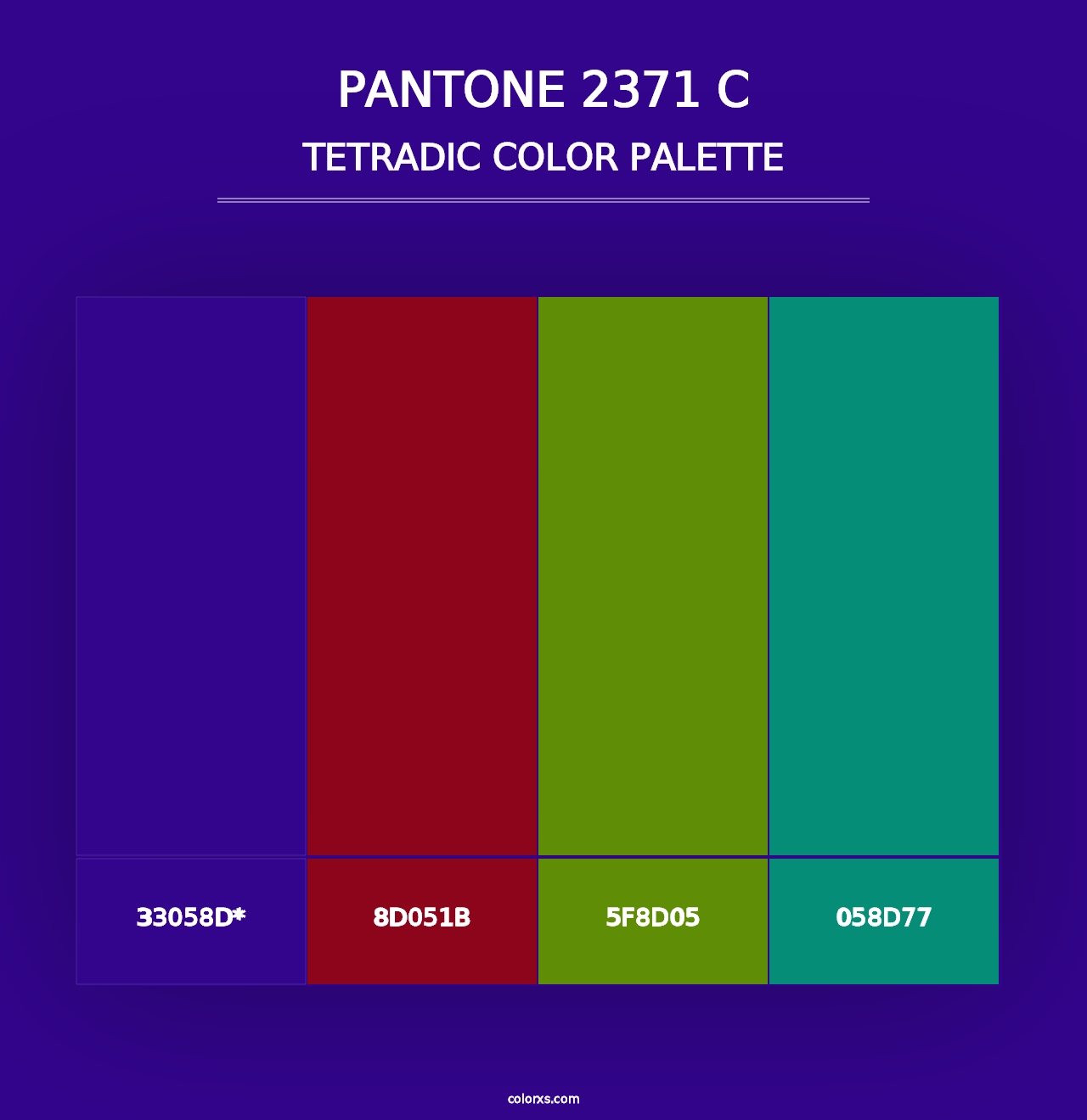 PANTONE 2371 C - Tetradic Color Palette