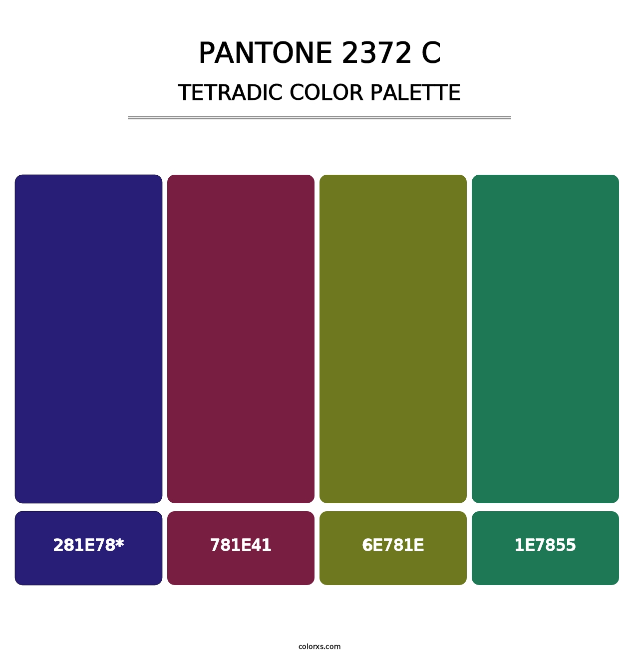 PANTONE 2372 C - Tetradic Color Palette