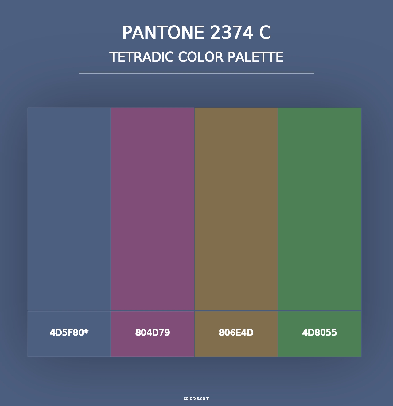 PANTONE 2374 C - Tetradic Color Palette