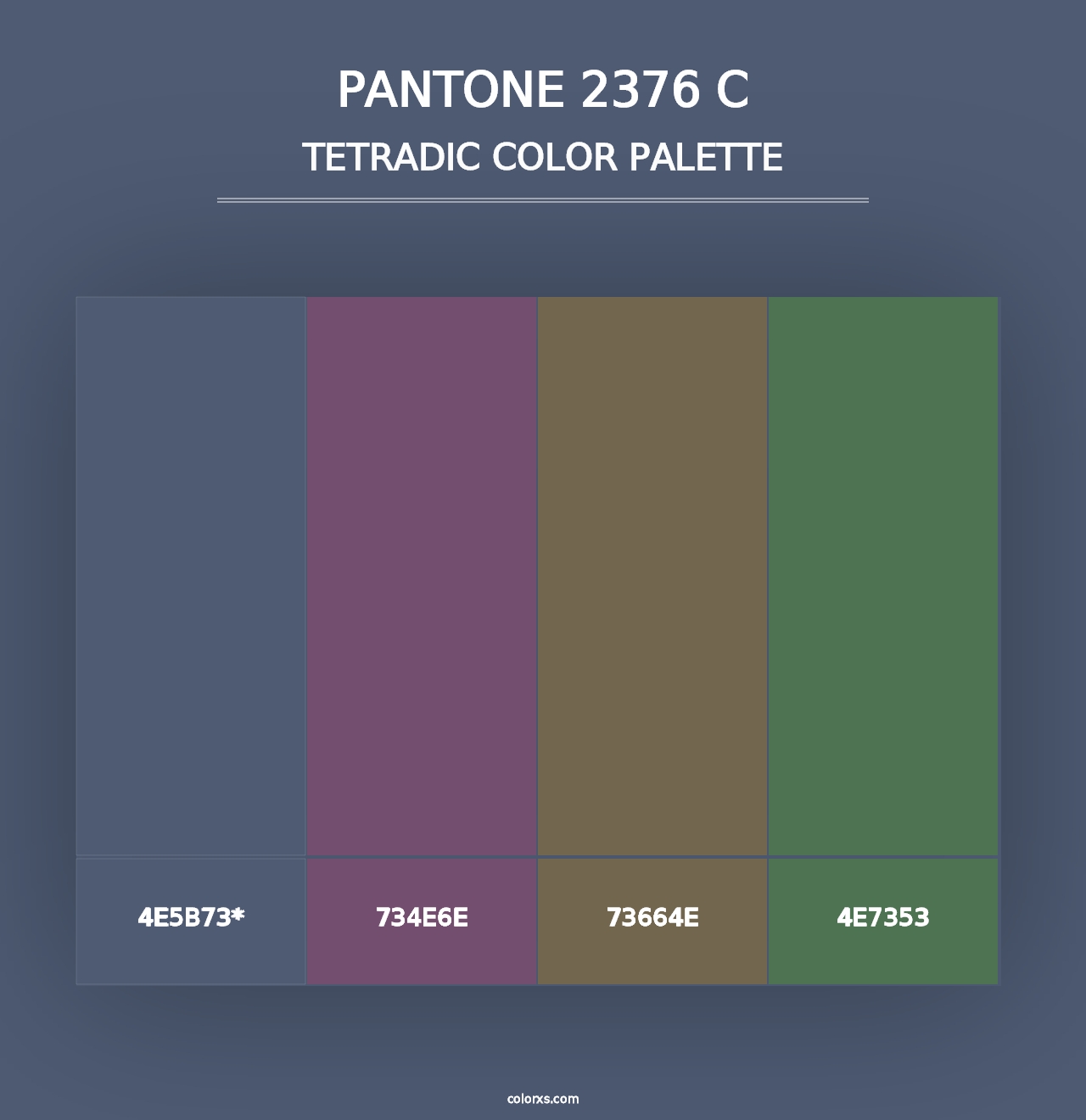 PANTONE 2376 C - Tetradic Color Palette