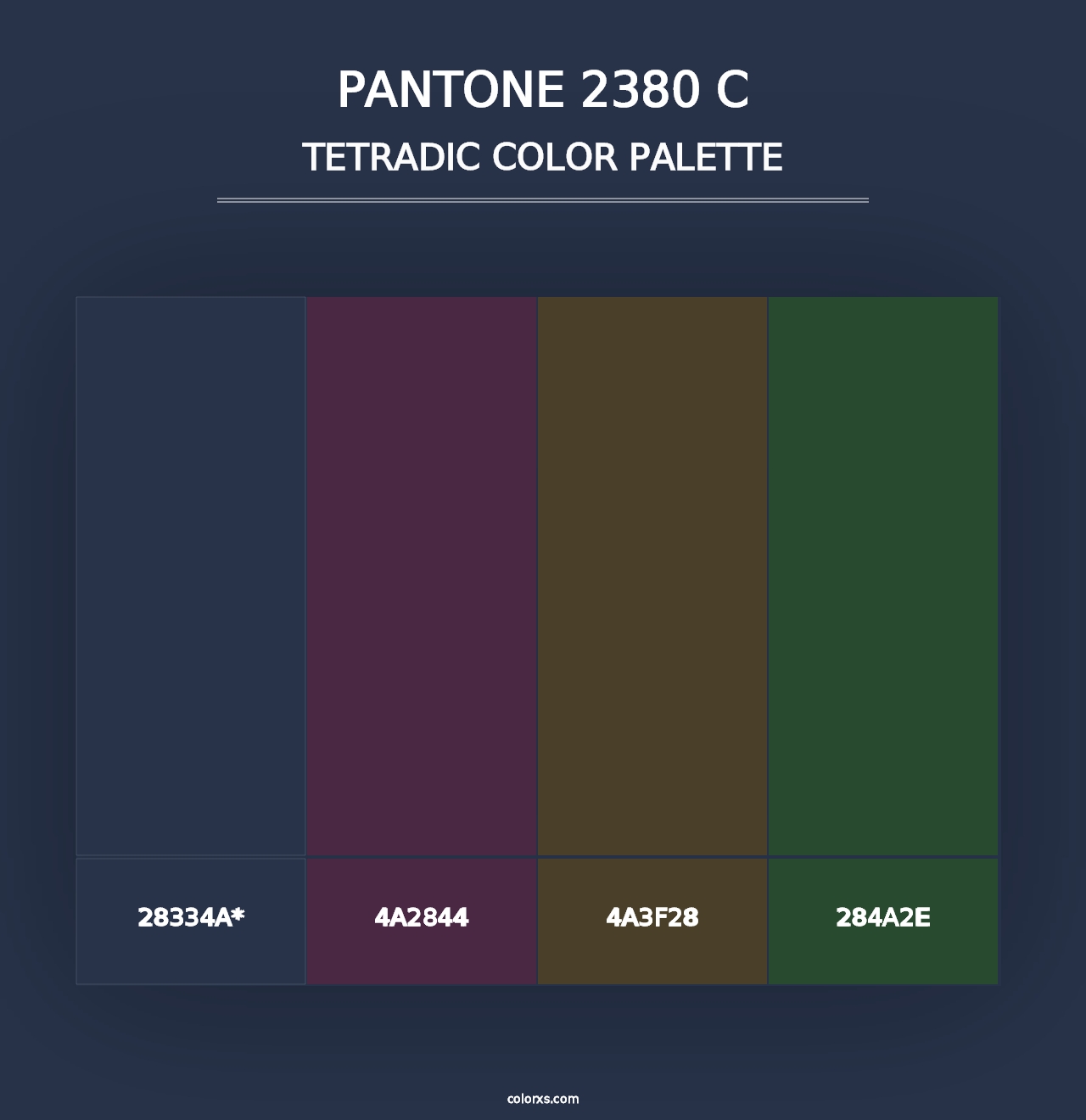 PANTONE 2380 C - Tetradic Color Palette