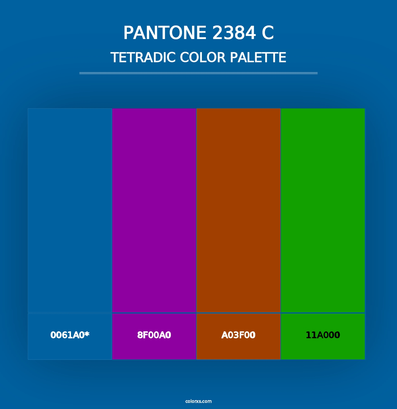 PANTONE 2384 C - Tetradic Color Palette