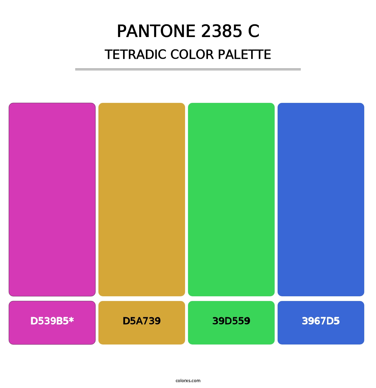 PANTONE 2385 C - Tetradic Color Palette