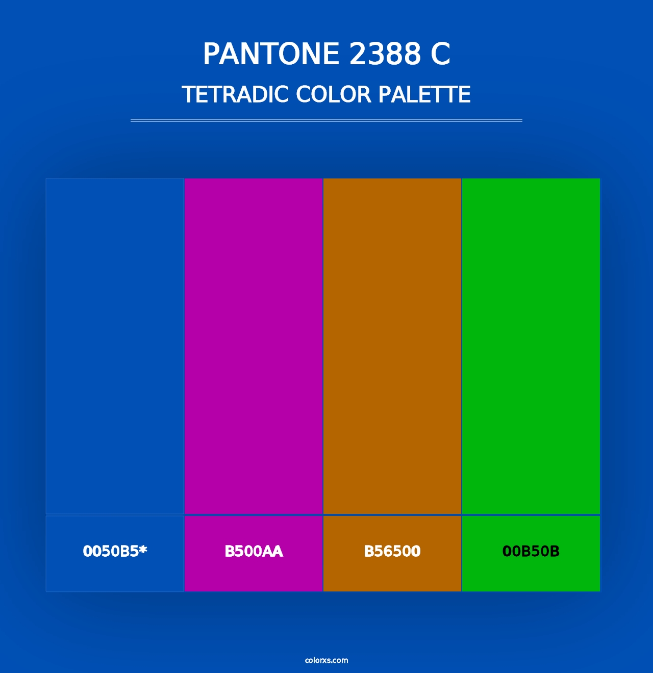 PANTONE 2388 C - Tetradic Color Palette