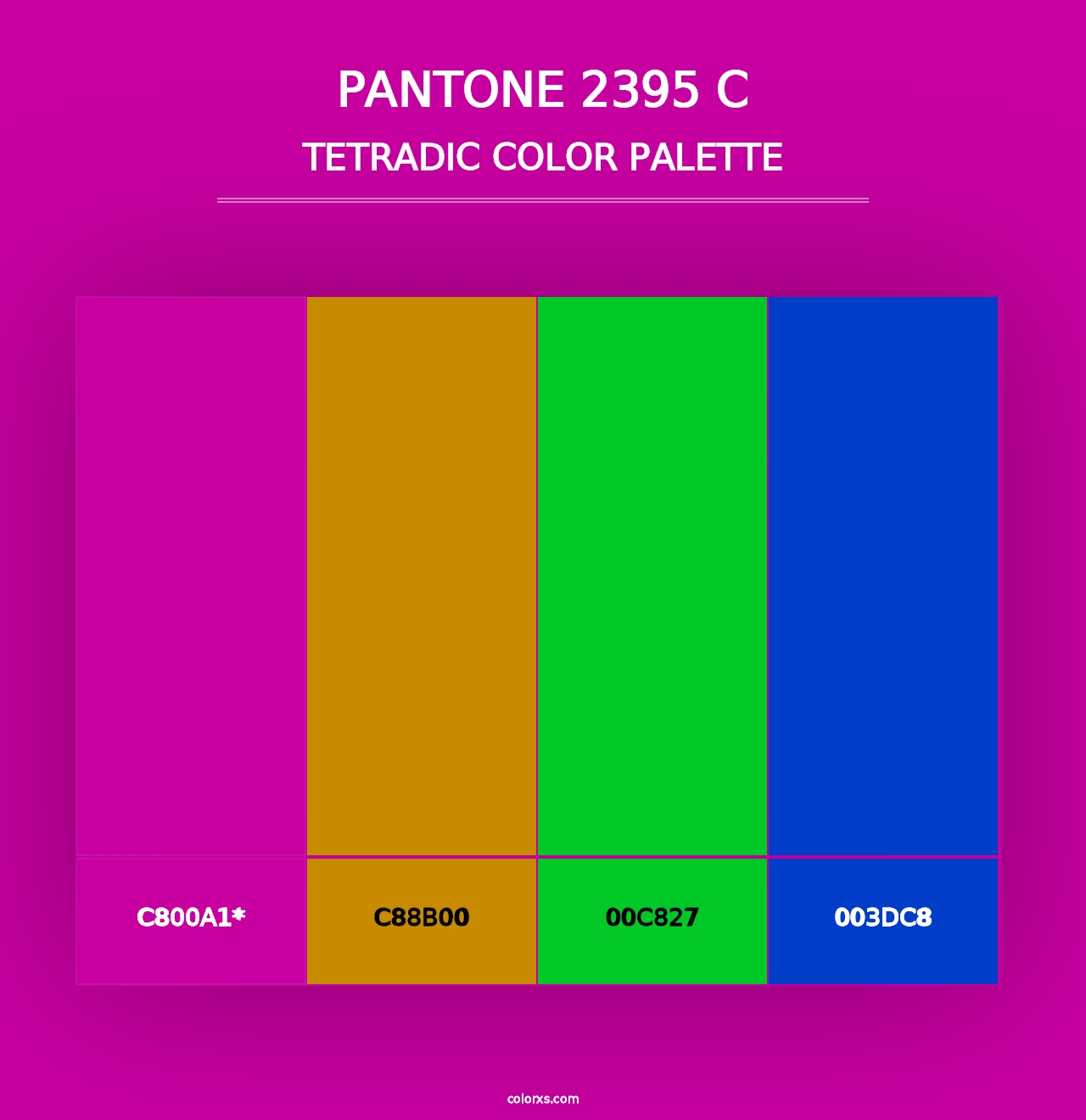 PANTONE 2395 C - Tetradic Color Palette