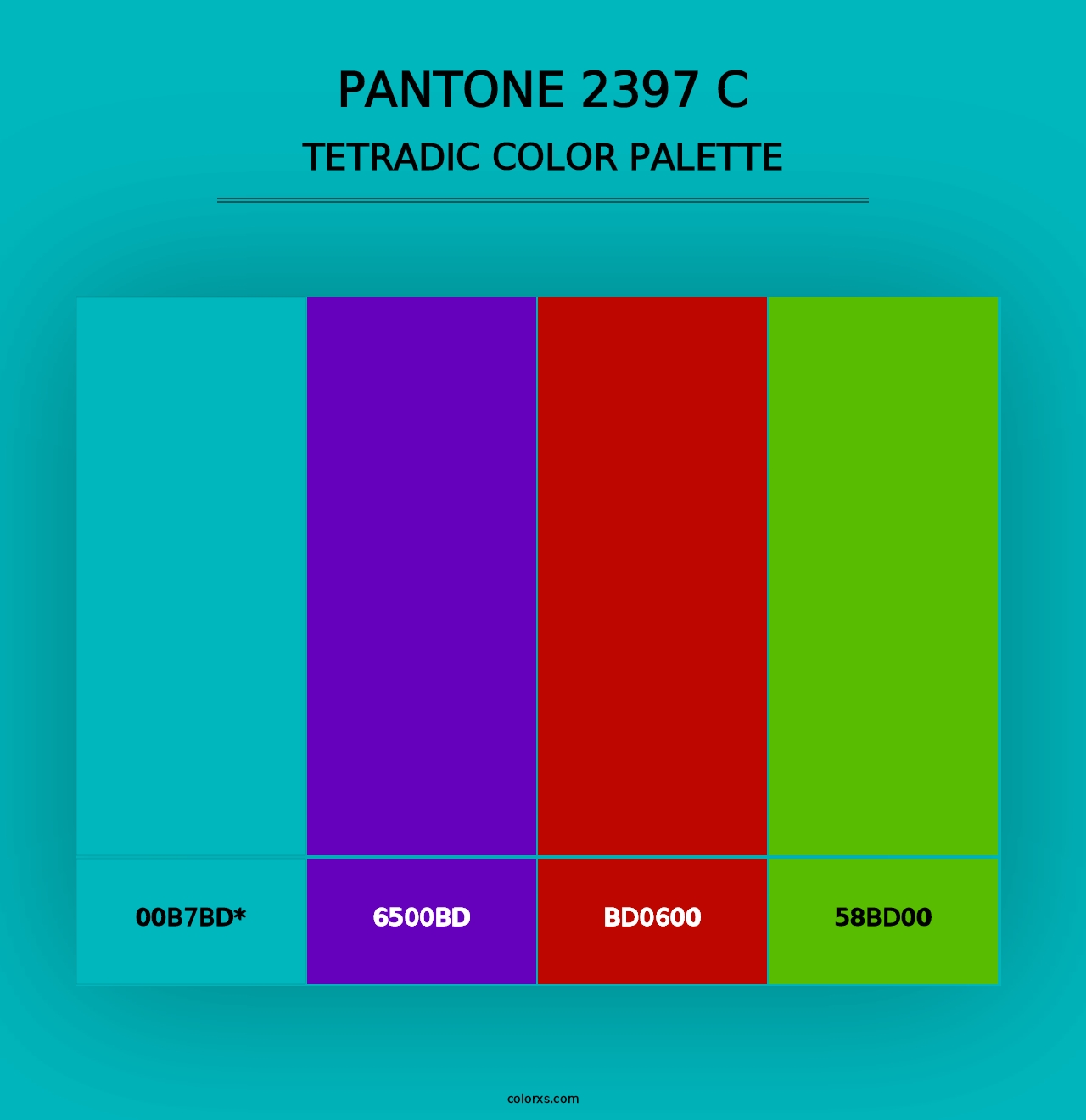 PANTONE 2397 C - Tetradic Color Palette