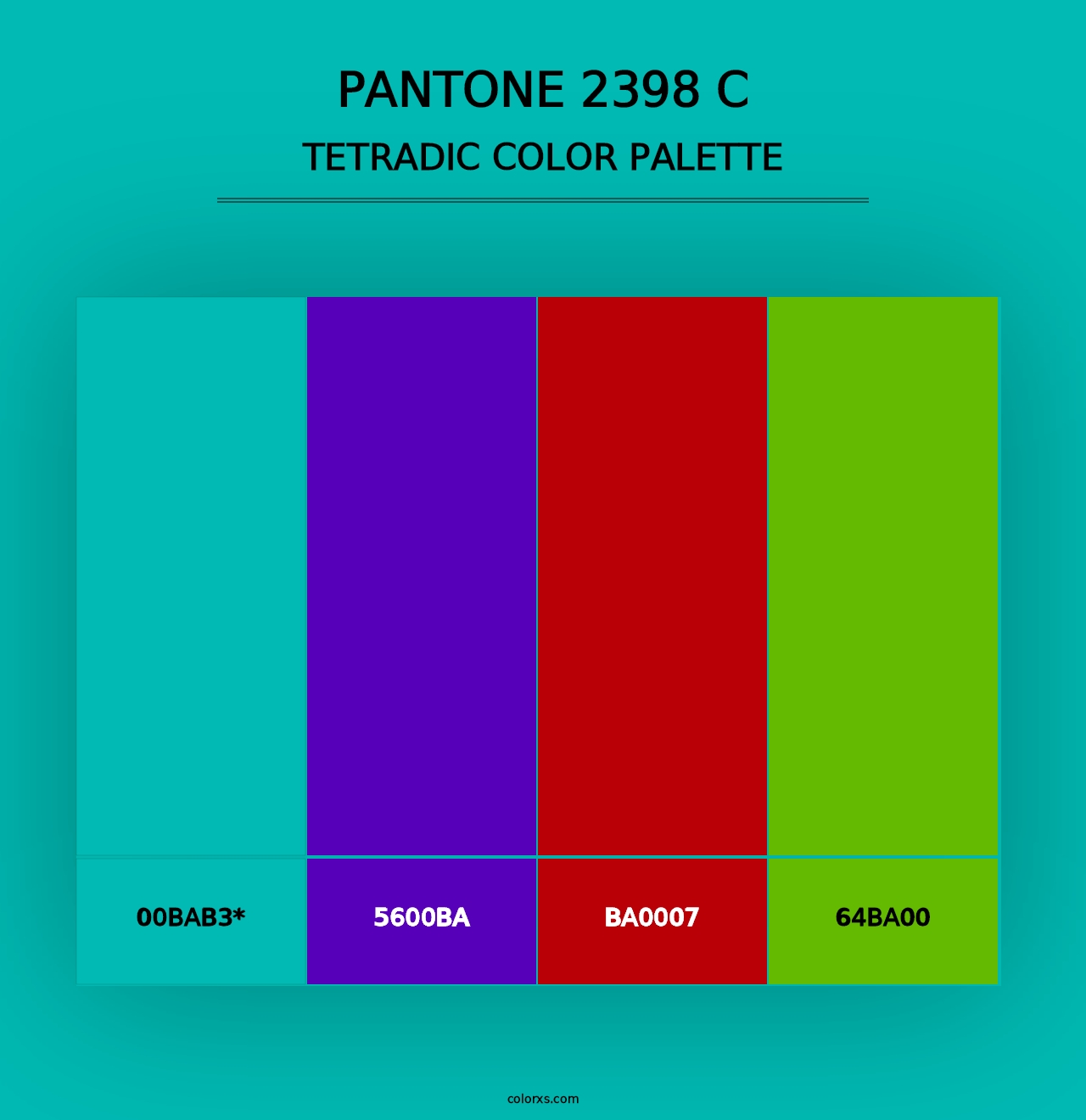 PANTONE 2398 C - Tetradic Color Palette