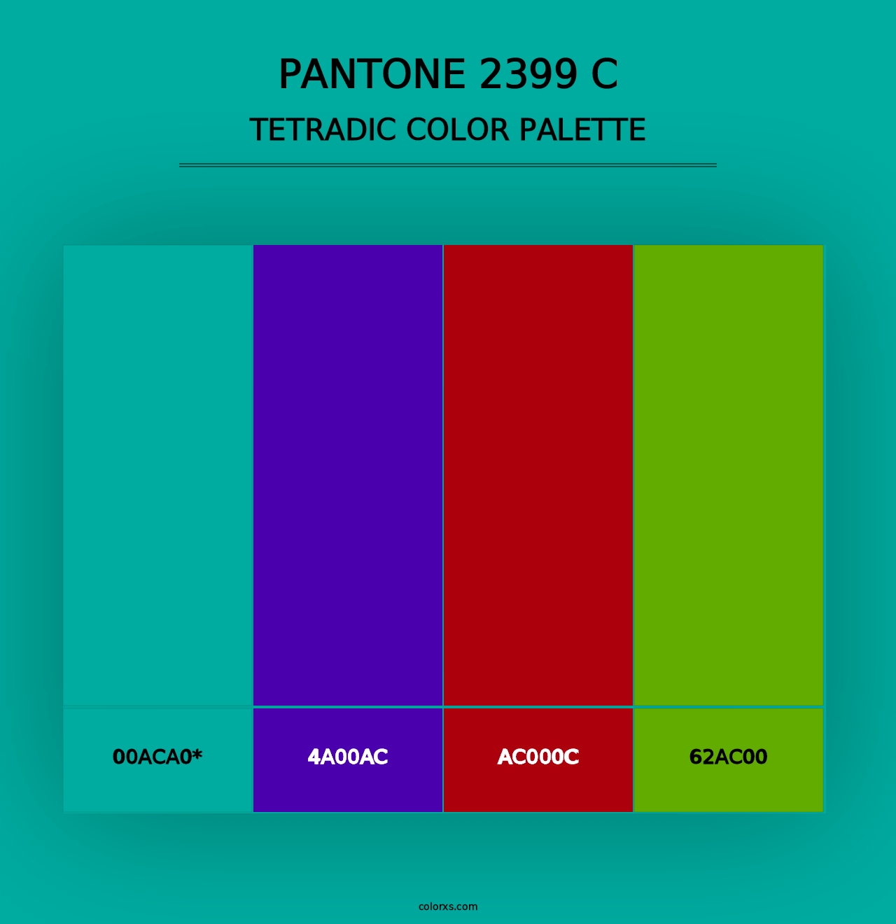 PANTONE 2399 C - Tetradic Color Palette