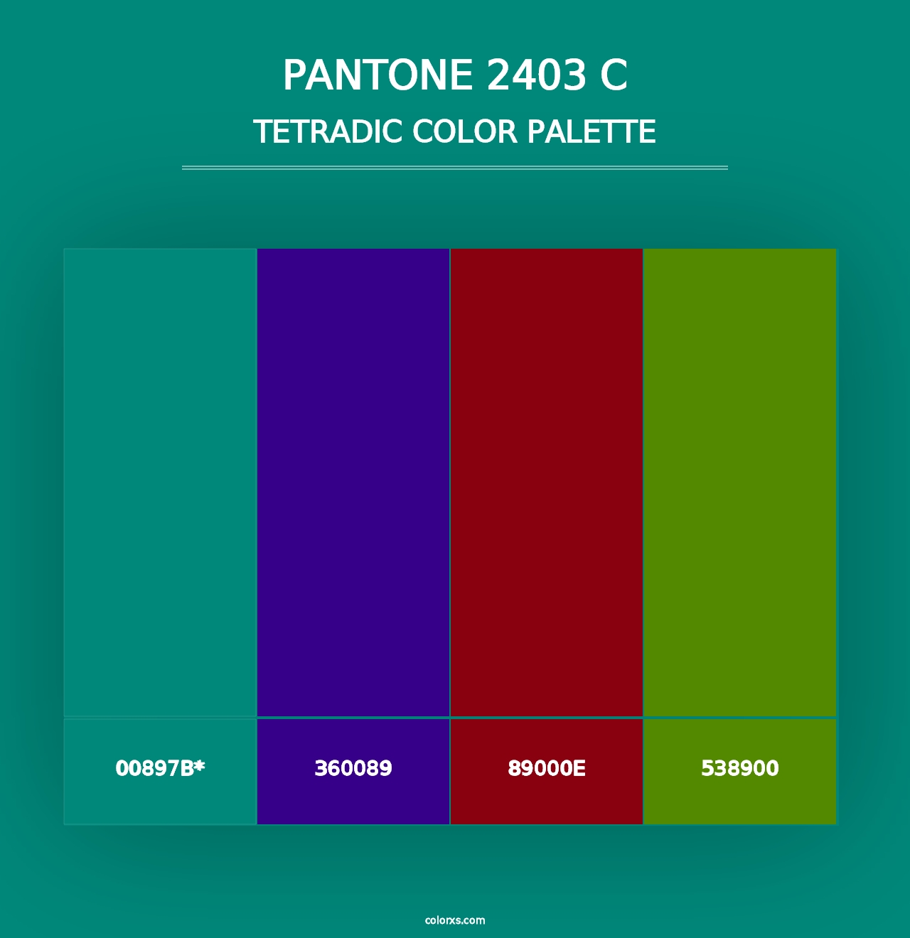 PANTONE 2403 C - Tetradic Color Palette