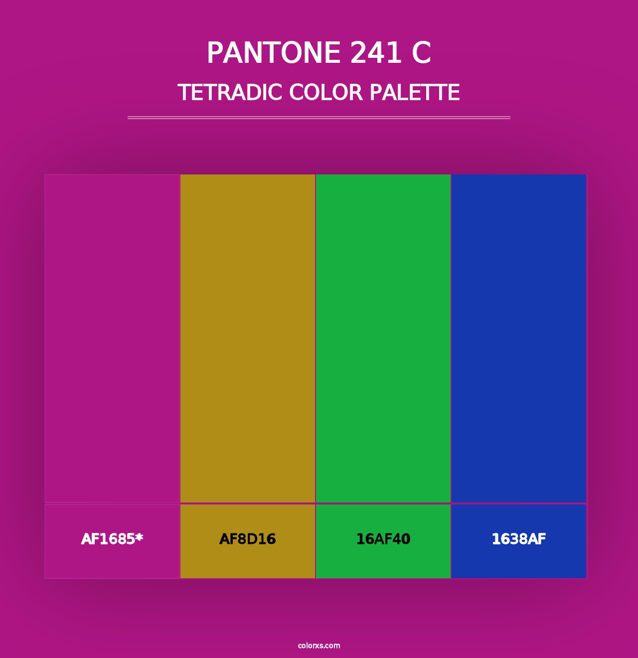 PANTONE 241 C - Tetradic Color Palette