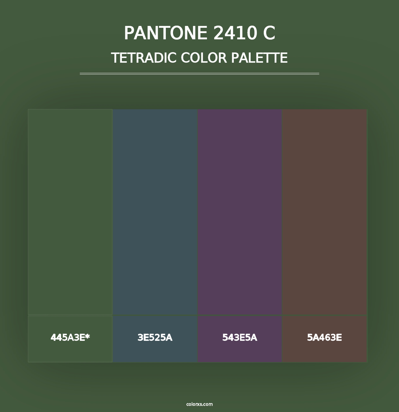 PANTONE 2410 C - Tetradic Color Palette