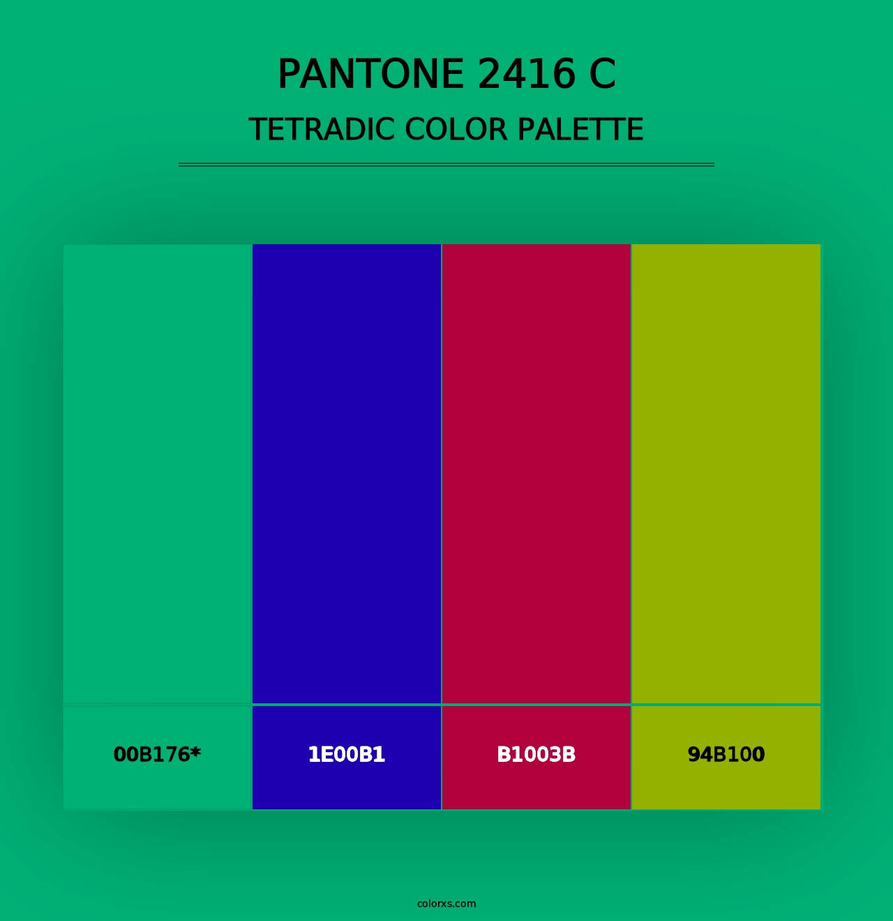 PANTONE 2416 C - Tetradic Color Palette