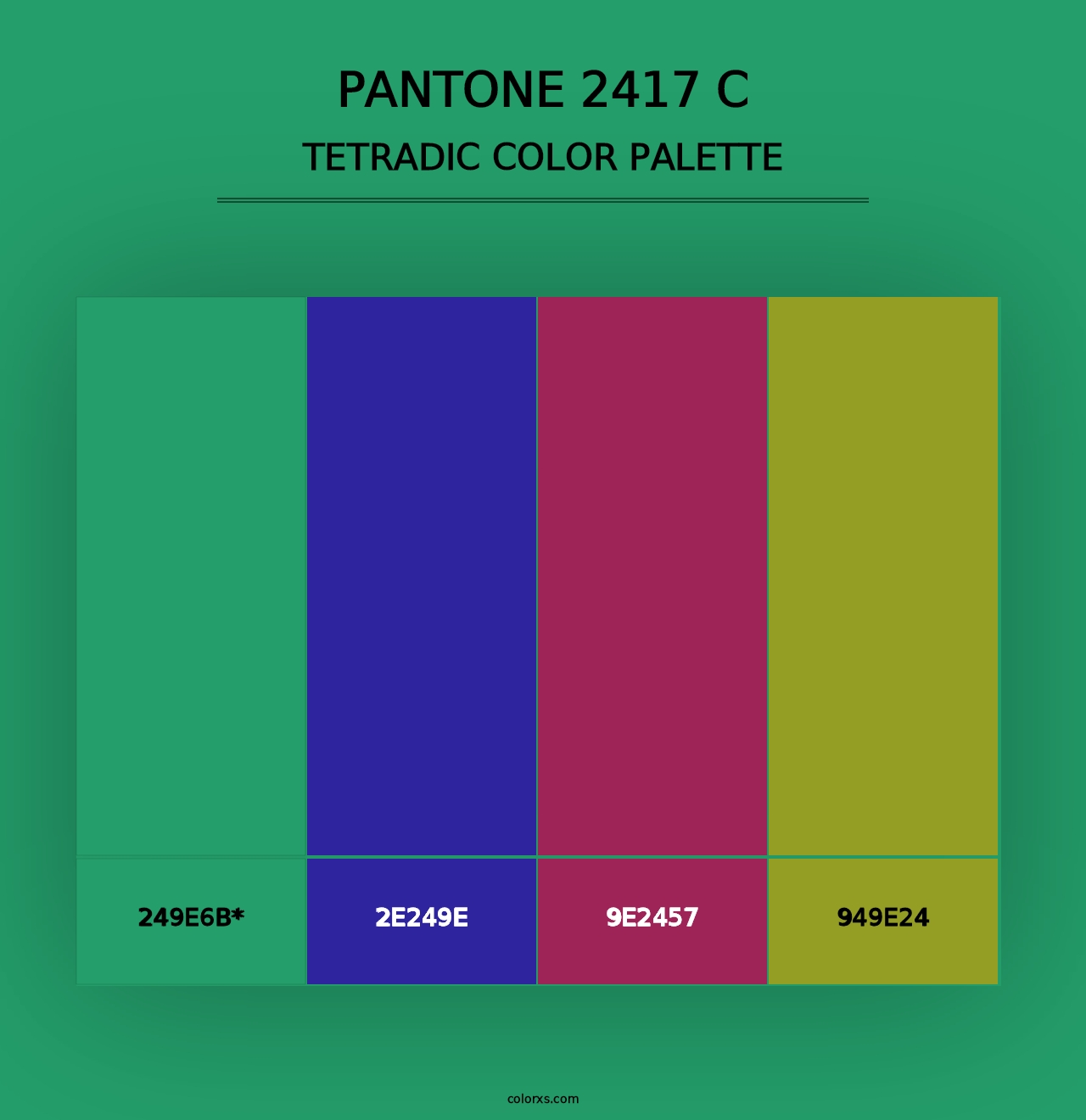 PANTONE 2417 C - Tetradic Color Palette