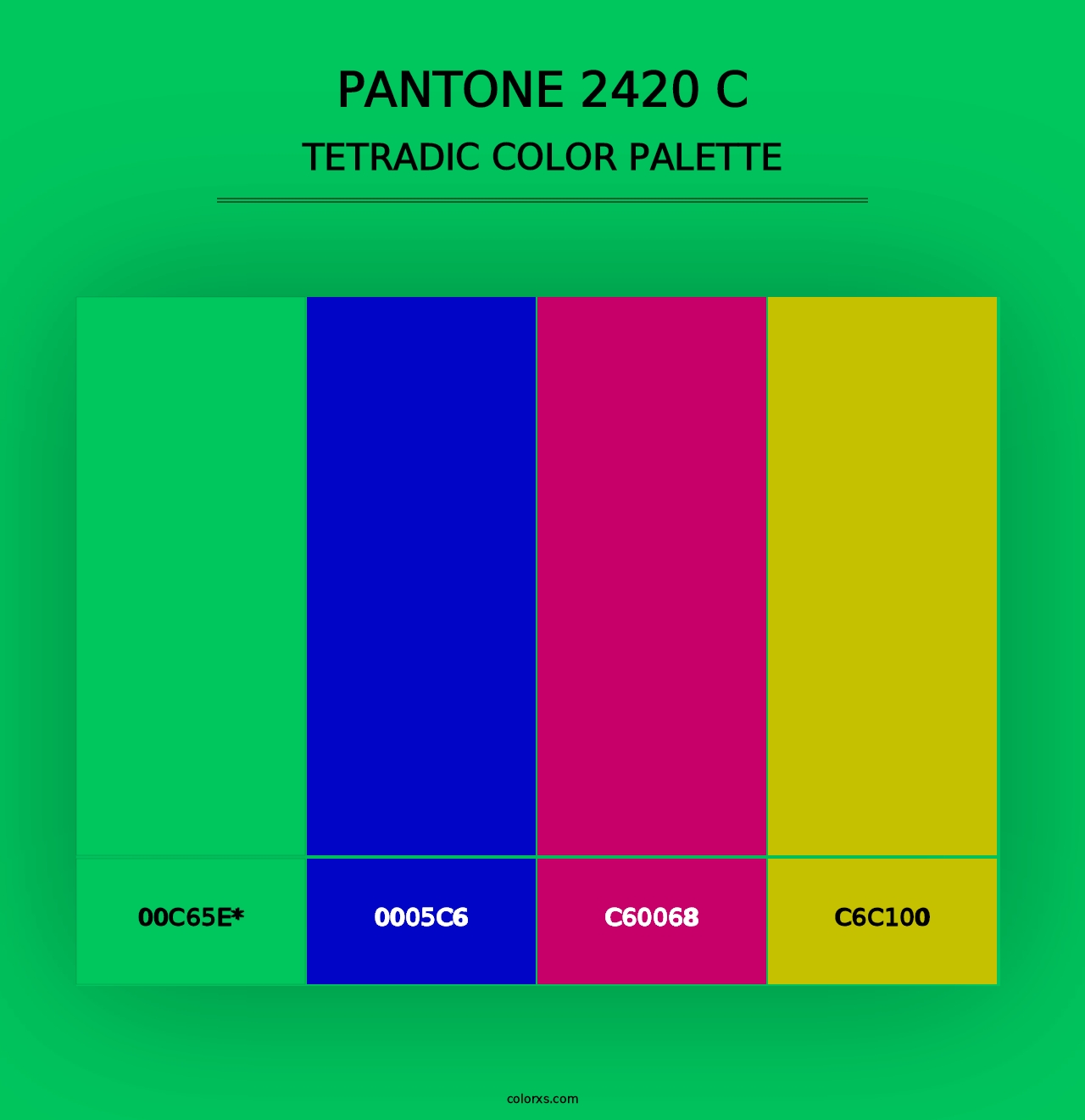 PANTONE 2420 C - Tetradic Color Palette