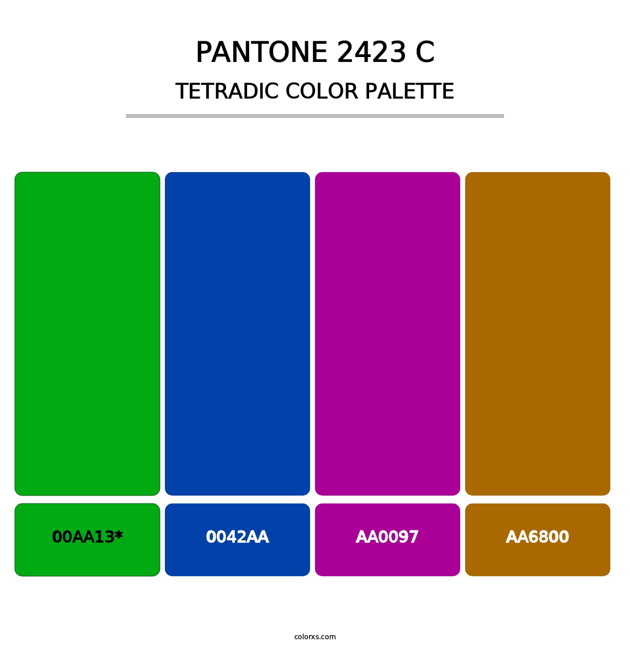 PANTONE 2423 C - Tetradic Color Palette