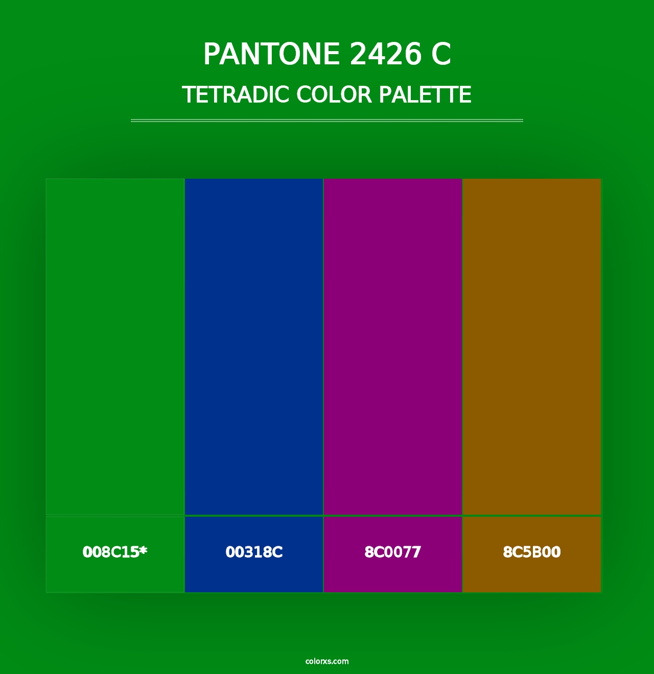 PANTONE 2426 C - Tetradic Color Palette