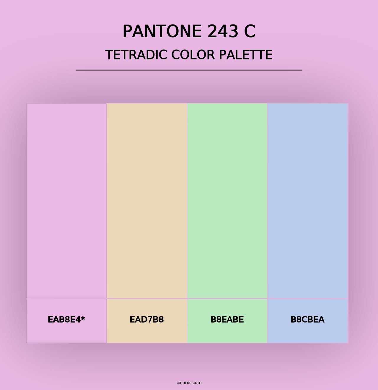 PANTONE 243 C - Tetradic Color Palette