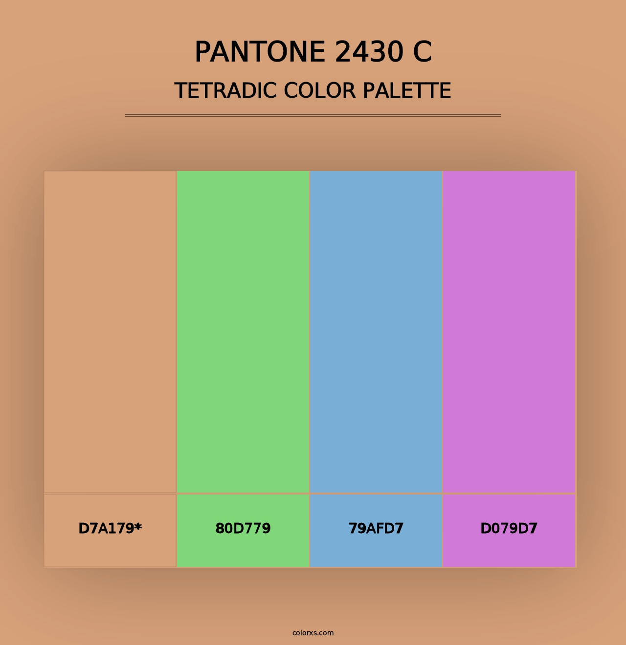 PANTONE 2430 C - Tetradic Color Palette