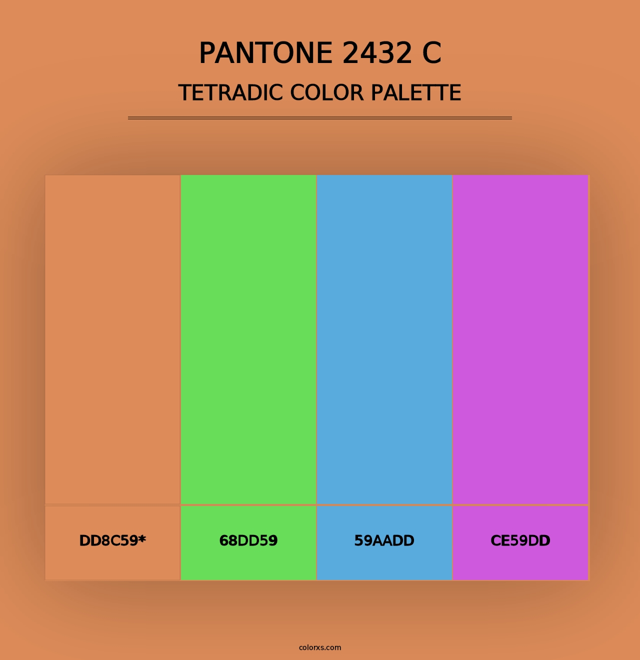 PANTONE 2432 C - Tetradic Color Palette